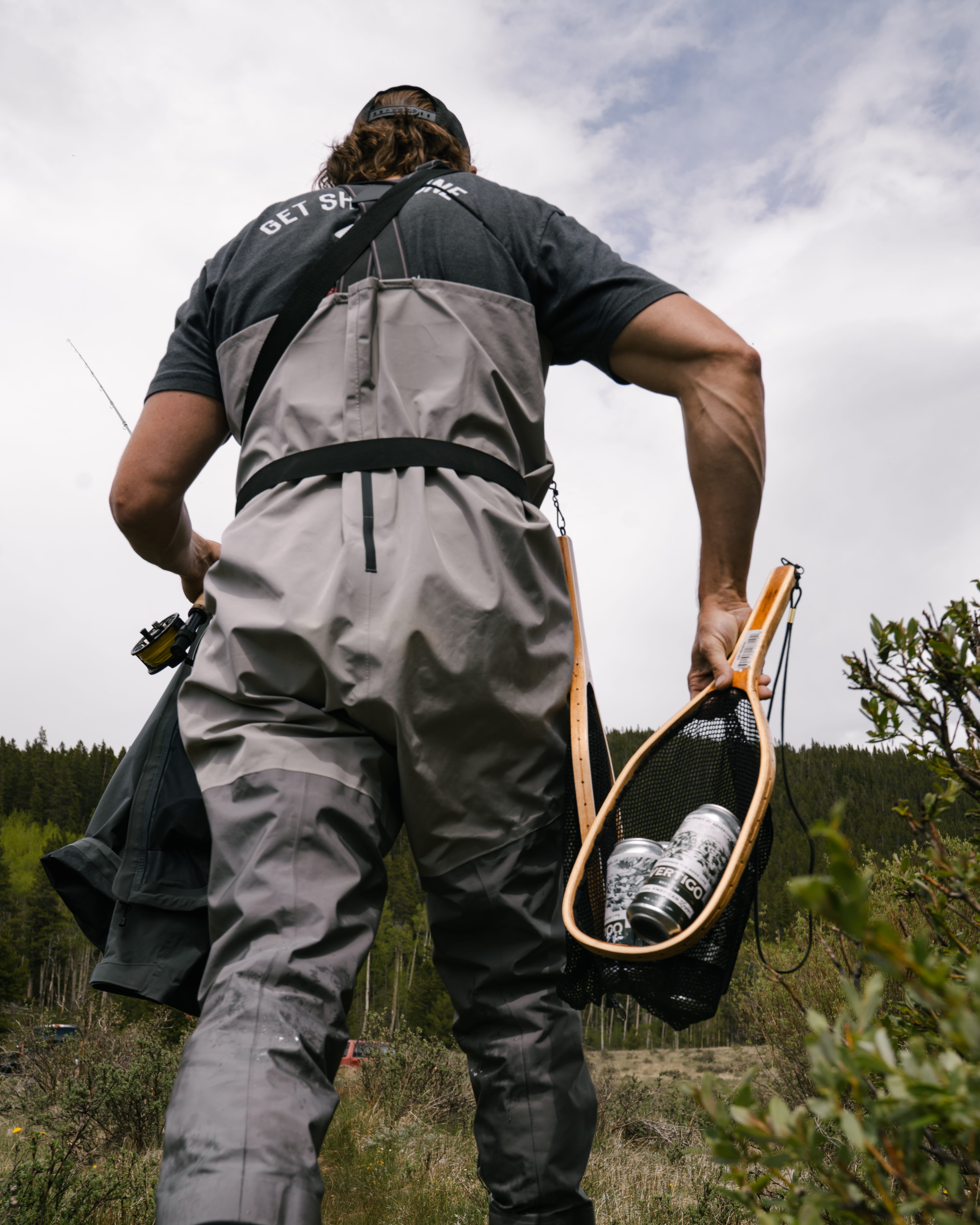 Fishing net full of cans