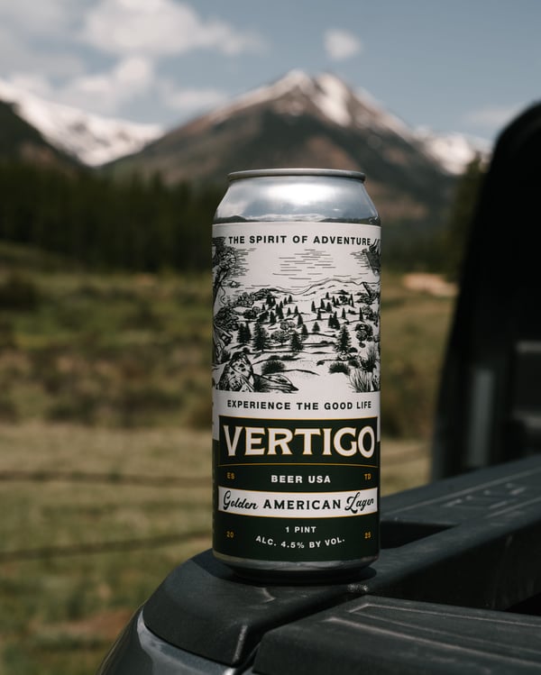 Vertigo Golden Mexican Lager can