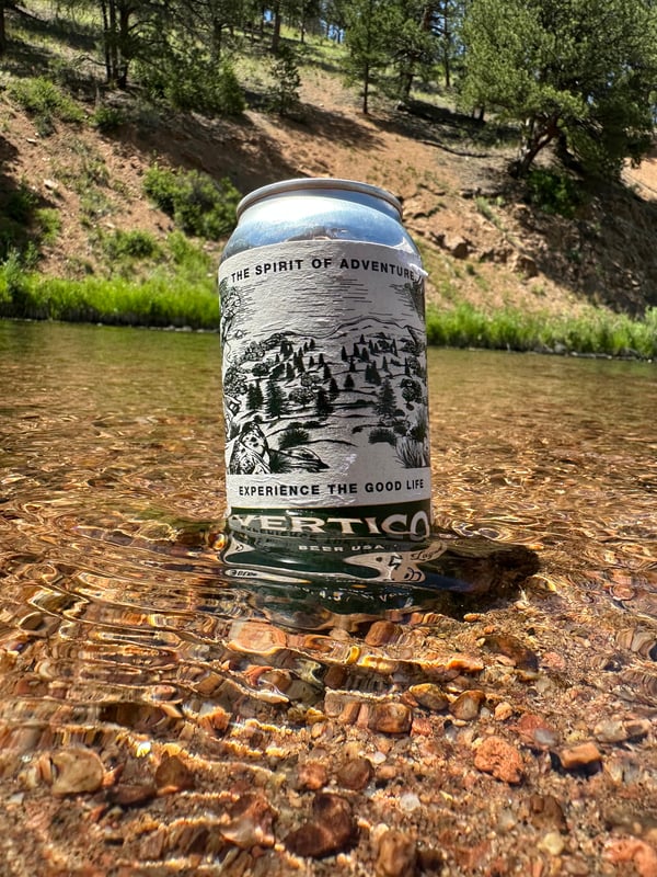 Vertigo Golden American Lager can